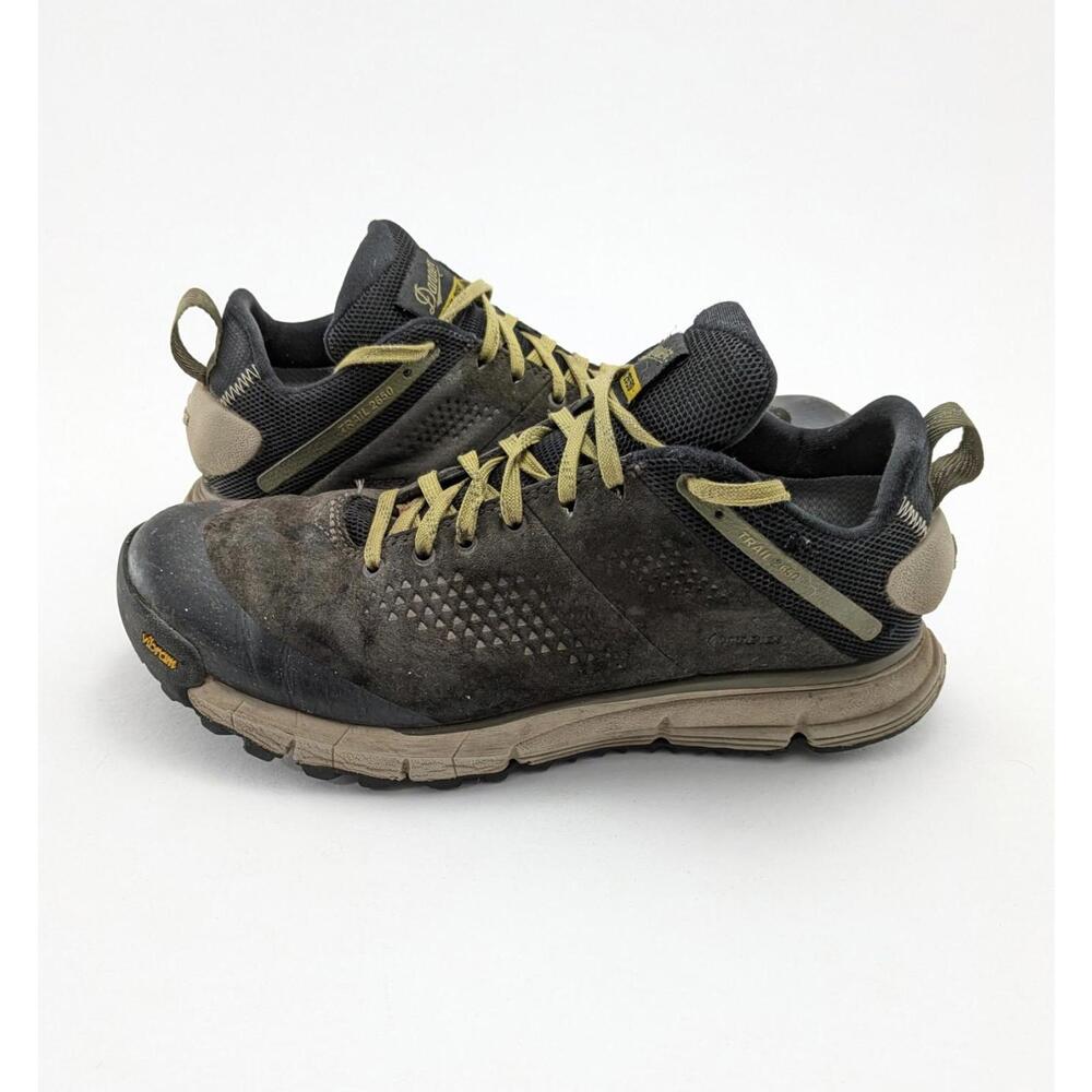 Men Danner Trail 2650 GTX 3" Black Olive/Flax Yellow Trail Hiking Shoes Size 9.5